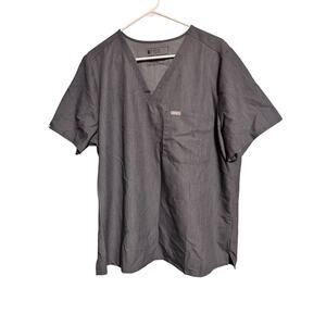 FIGS Catarina One Pocket Scrub Top Women's Size XXL in Graphite Gray